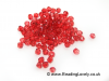 B-Bi-02 - Faceted Bicone Glass Beads 4mm - Red