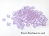 B-S-04 - Lilac Glass Cube Beads 4mm