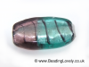 B-D-08 - Handmade Lampwork Foiled Glass Beads - Coffee/Green