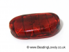 B-D-13 - Handmade Lampwork Foiled Glass Beads - Ruby Red