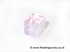B-Sab-11 - Ice Pink AB Half Coat Glass Cube Beads 4mm
