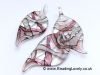 P-L-04 - Handmade Dichroic Glass Pendants, Leaf - Clear 70mm