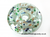 P-R-01 - Handmade Dichroic Glass Pendants, Ring - Crystal 40mm